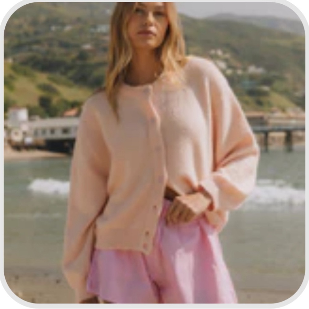 Daily Drills Button up sweater - light pink - XS/S